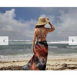 Tie Dye Batik Blue Blush Pareo Sarong 63 x 44 in